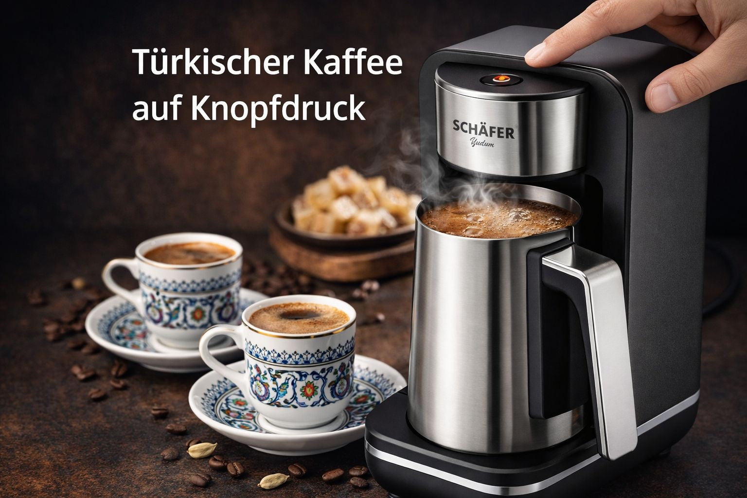 Mokkamaschine Edelstahl Schwarz SCHÄFER