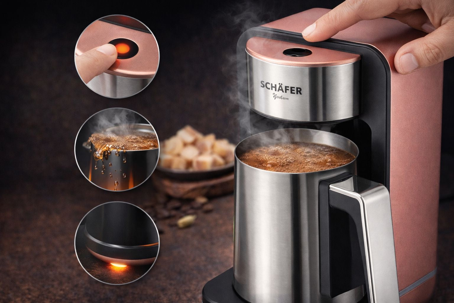 Mokkamaschine Edelstahl Rose/Gold SCHÄFER