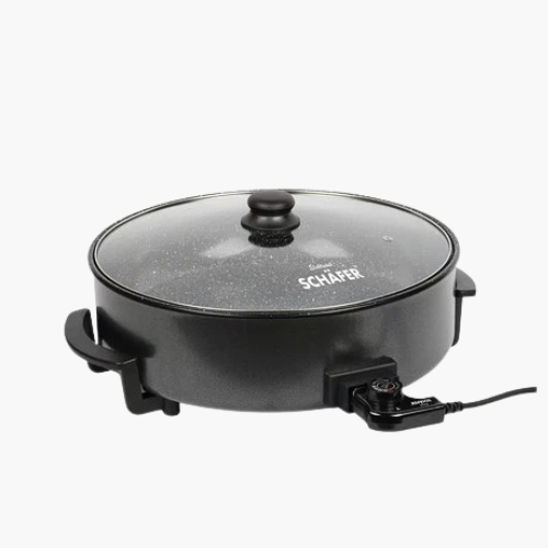 Elektrische Multipfanne Schäfer 42 cm - 11 cm tief - Glasdeckel