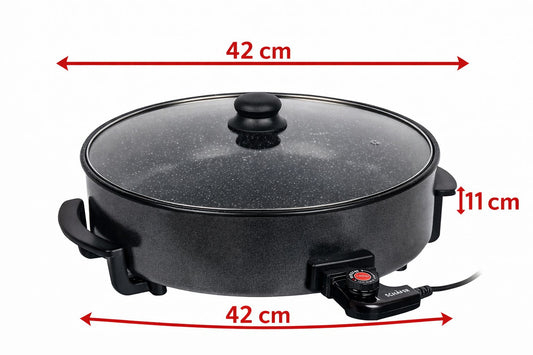 Elektrische Multipfanne Schäfer 42 cm - 11 cm tief - Glasdeckel