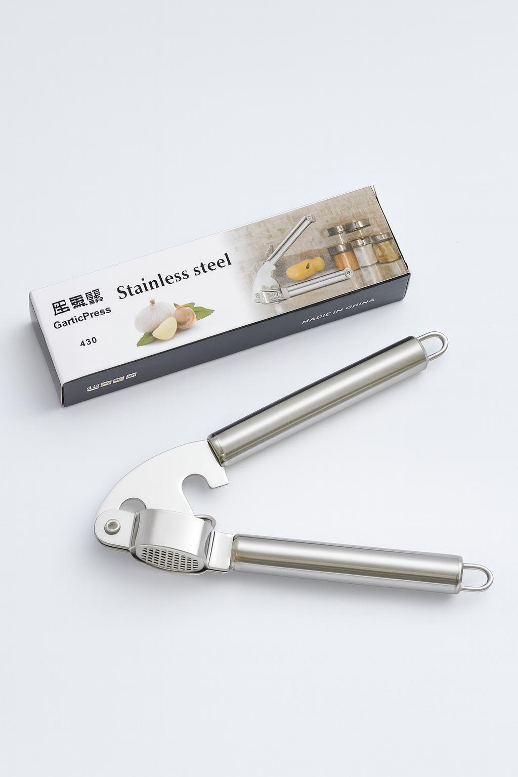 Knoblauchpresse Edelstahl NEU & OVP