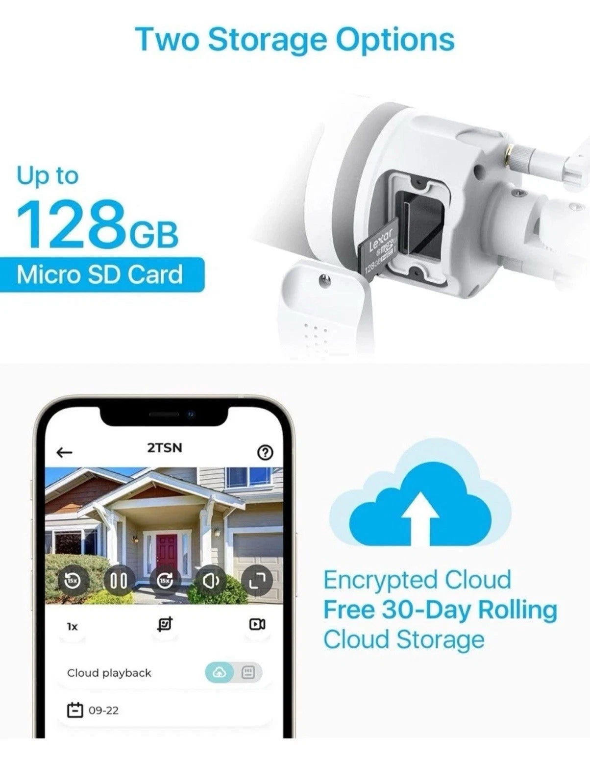 ZOSI 3MP WLAN Überwachungskamera Aussen Nachtsicht Kamera