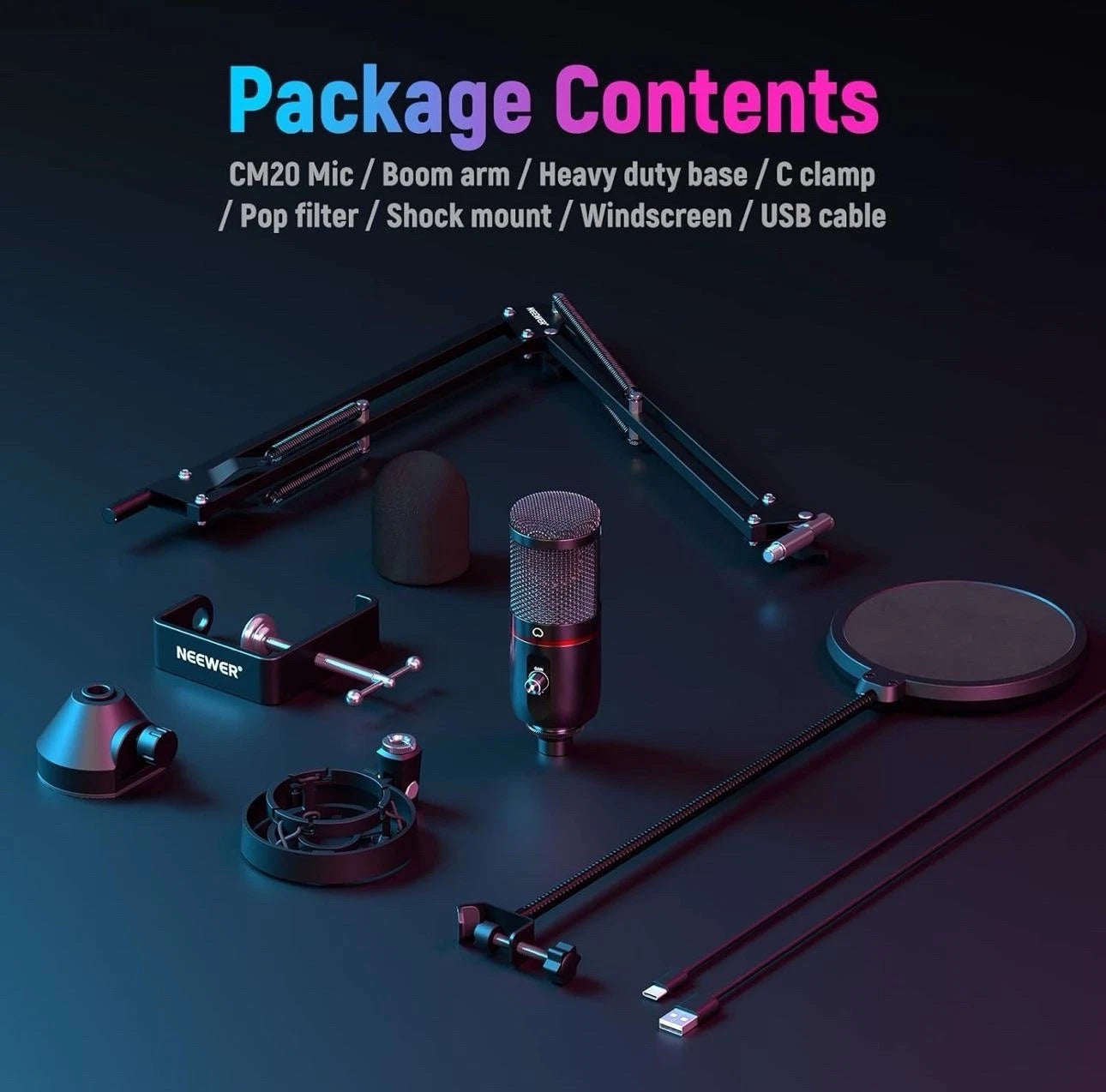 Neewer USB Gaming Mikrofon 4-in-1 – Professionelles All-in-One Mikrofon-Set