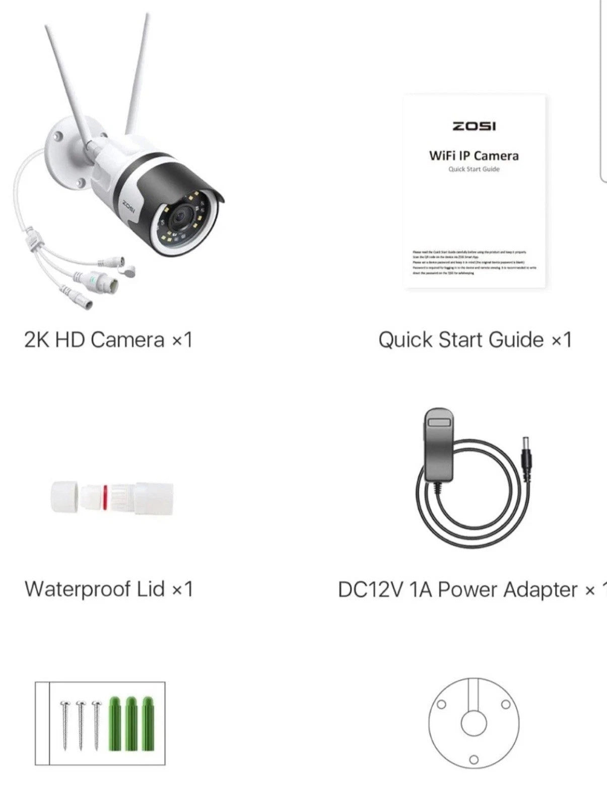 ZOSI 3MP WLAN Überwachungskamera Aussen Nachtsicht Kamera