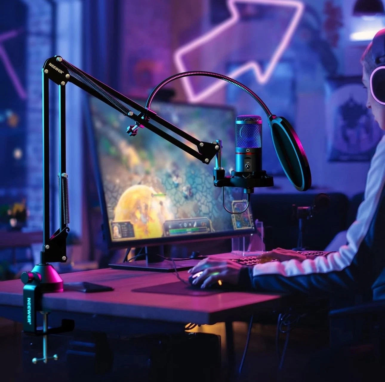 Neewer USB Gaming Mikrofon 4-in-1 – Professionelles All-in-One Mikrofon-Set