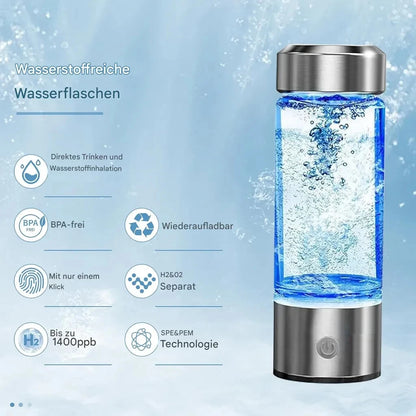 Wasserstoff Wasserflasche 420ml USB Wiederaufladbarer Hydrogen Water Bottle