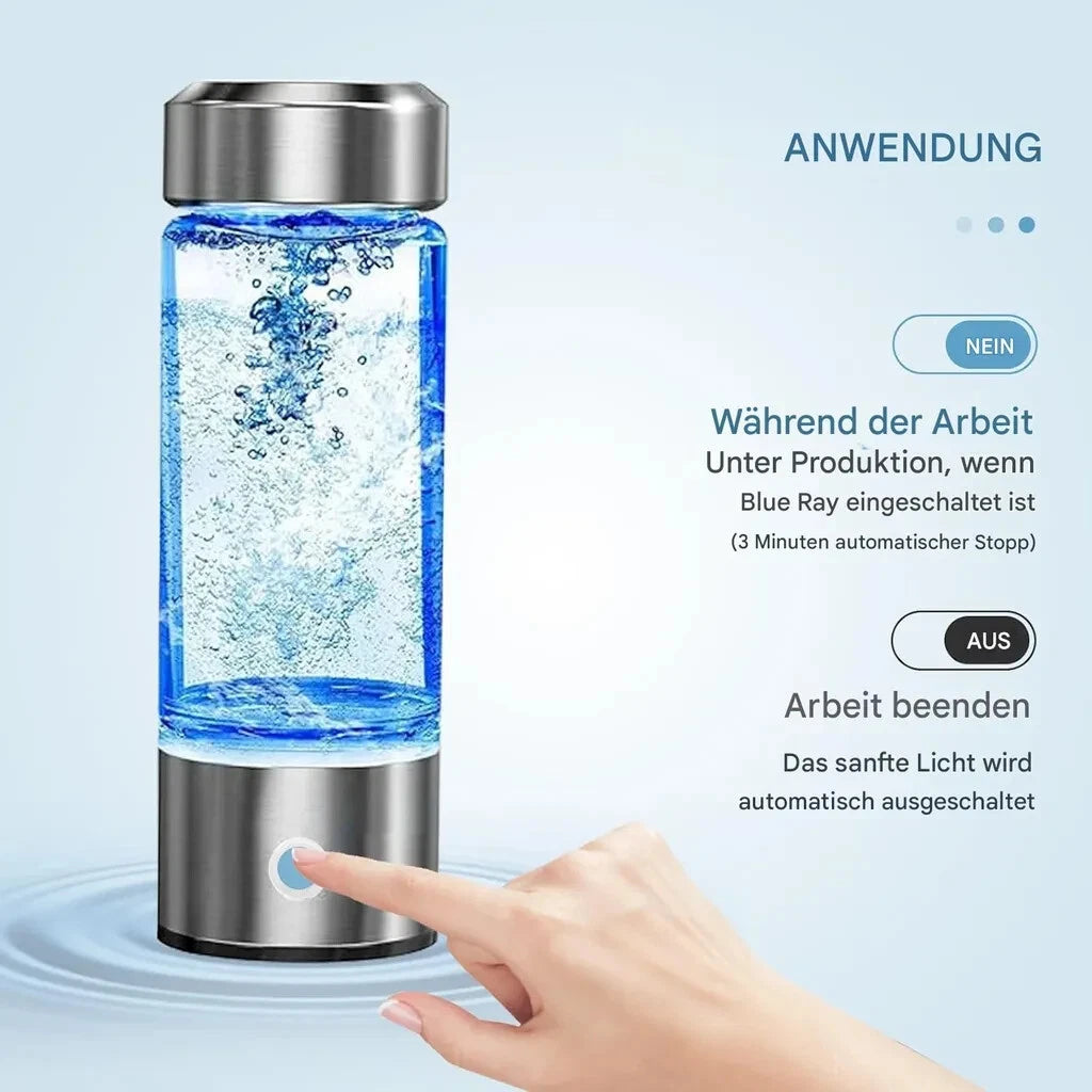 Wasserstoff Wasserflasche 420ml USB Wiederaufladbarer Hydrogen Water Bottle